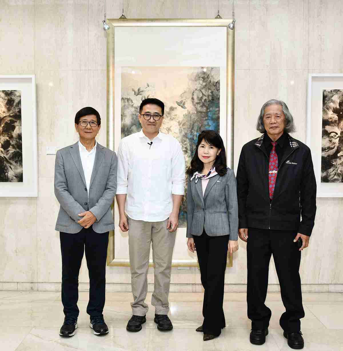 第一銀行深耕本土藝術 推出「煙林訪勝 陳建焜水墨畫展」1/2