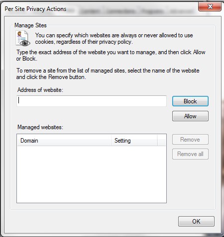 IE setting Cookies step 4