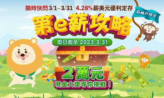 薪轉戶好康大放送　第一銀行加碼推4.28%美元優利定存，共一張圖
