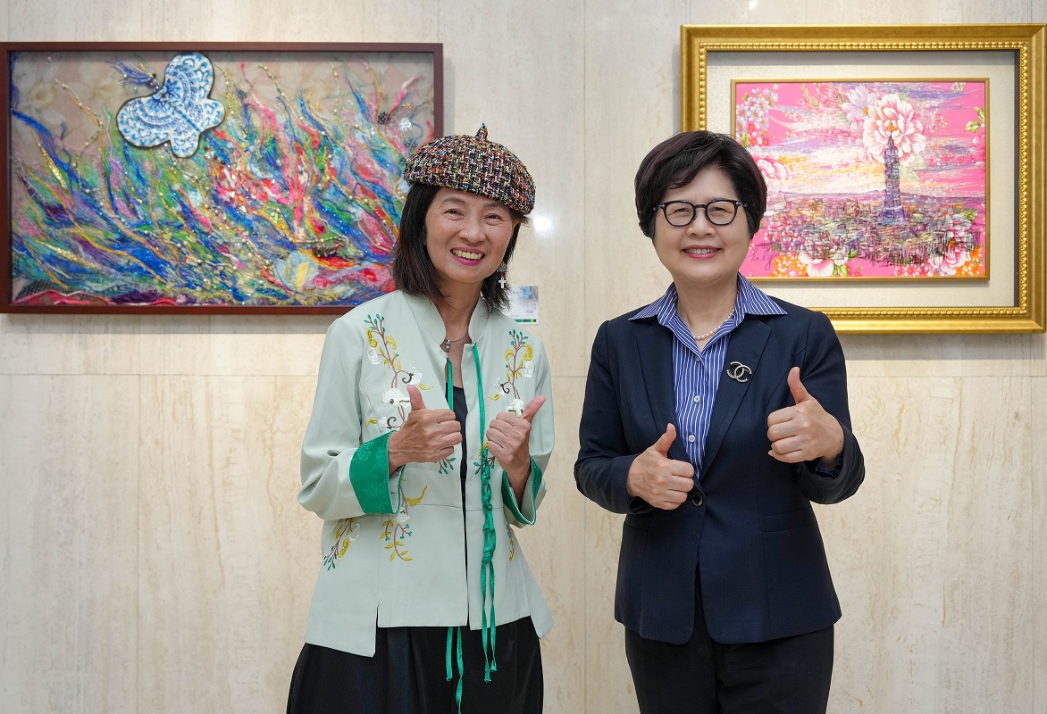 一針一線織出永續 一銀文教基金會邀藝術家黃莉莉展出刺繡創作